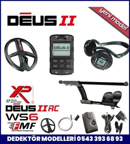 XP Deus 2 Dedektör (Ana Ünite, 22cm FMF Başlık ve WS6 Kulaklık İle)