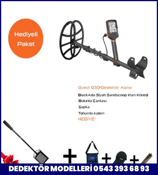 Quest-Q30+-Dedektör-–-33cm-Başlıklı Quest Q30+ Dedektör - 33cm Başlıklı - Görsel 1