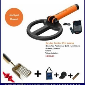 Scuba Tector PRO Su Altı Dedektörü & Sahil Arama Dedektörü - 20 cm Başlıklı - Arama Kollu